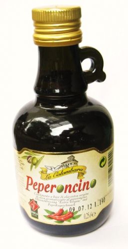 Natives Olivenöl Extra mit Peperoni - Chiligeschmack 0,25l Fl.