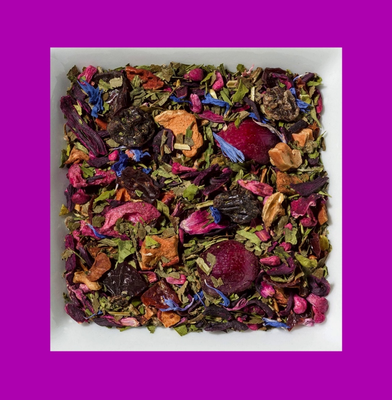 Kombucha-Hanf-Granatapfel. Aromatisierte Früchteteemischung