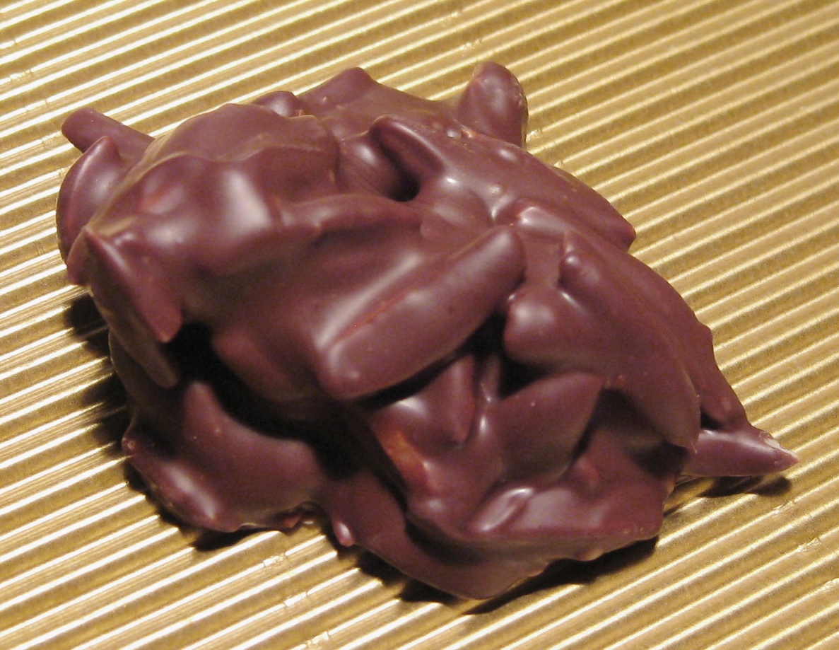 Mandelsplitter in Bitterschokolade