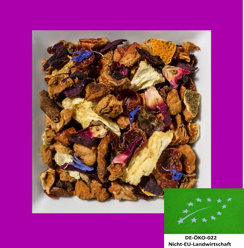 Grapefruit-Ananas Biotee DE-ÖKO-022. Natürlich aromatisierte Früchteteemischung.