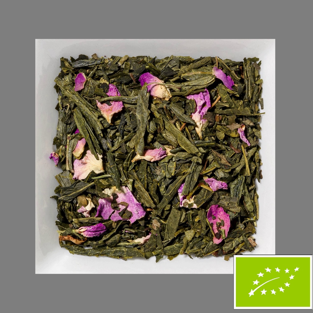 Glücksmandel aromatisierte Grüner Biotee 