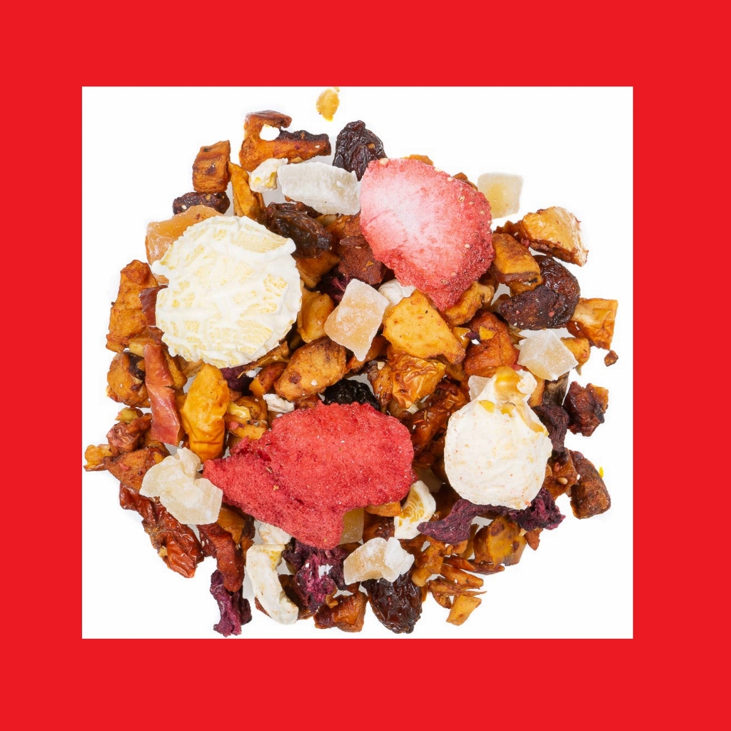Erdbeer Popcorn Früchtetee