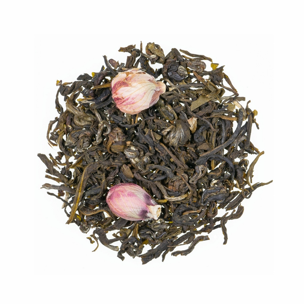 Buddhas kleines Geheimnis Teemischung mit weißen Hibiskusknospen