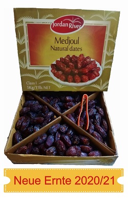 Medjoul Datteln  Extra große,  5 kg Karton Naturrein, ohne Zucker Neue Ernte 2020/21