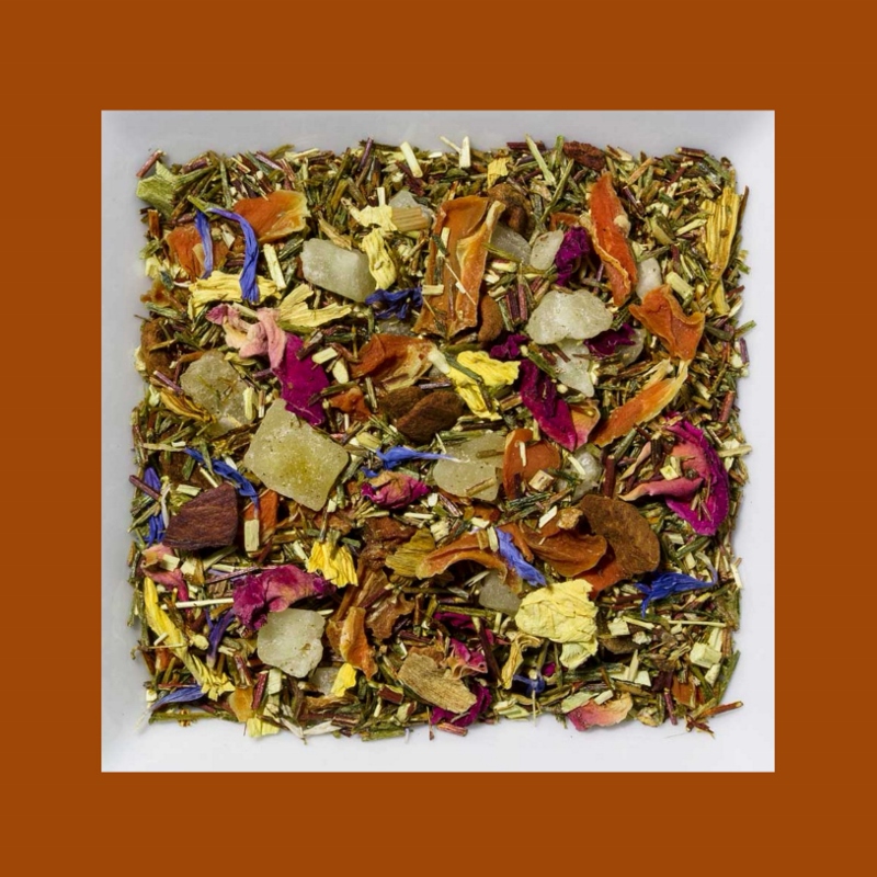 Roibusch Mangostane-Kombucha  Aromatisierte grüne Rooibusch-Tee-/Früchtemischung