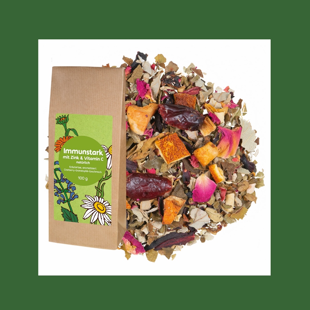 Immunstark mit Zink und Vitamin C Kräutertee