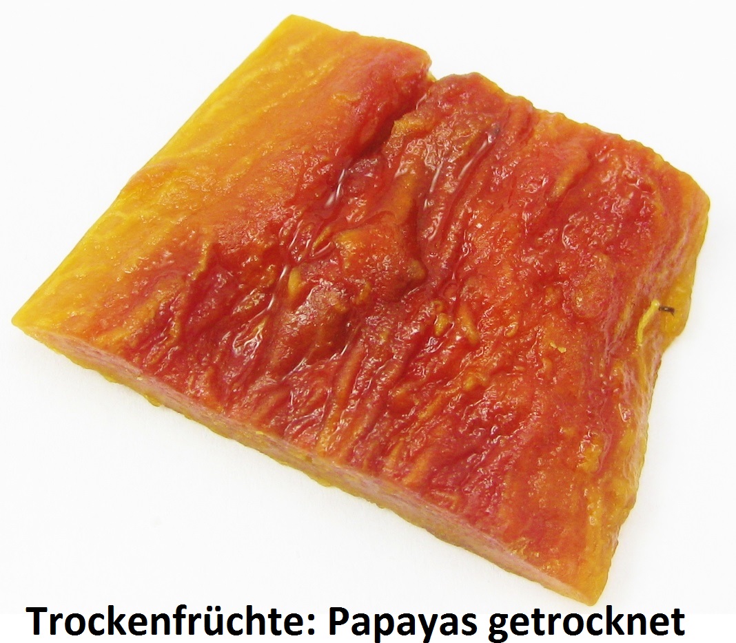 getrocknete papayas